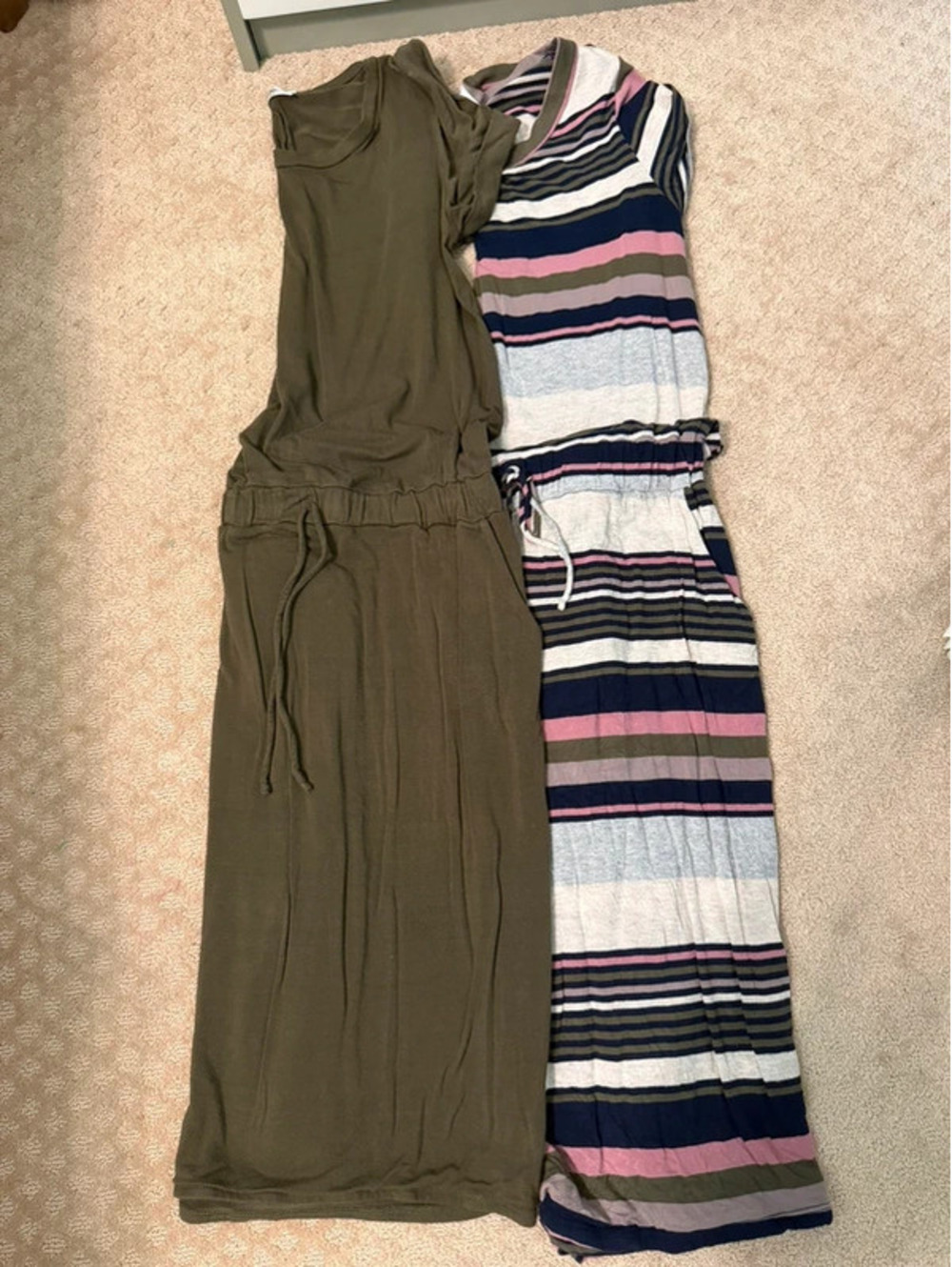 Brigitte Brianna | Sexy Modest Dress Lot – Olive Green & Striped | Large